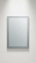 Miroir rectangulaire aluminium brossé intelligent
