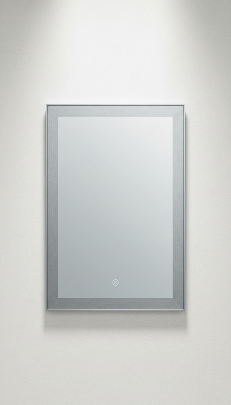 Miroir rectangulaire aluminium brossé intelligent