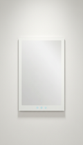 Miroir rectangulaire cadre blanc givré ultra-fin